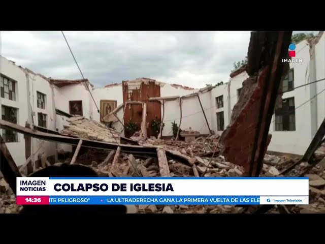 ⁣VIDEO: Se desploma el techo de la iglesia de San José Obrero