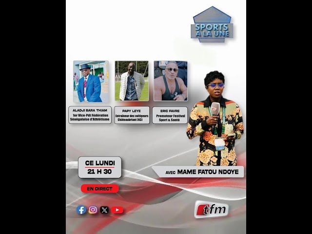 ⁣ TFM LIVE :  SPORTS A LA UNE AVEC MAME FATOU NDOYE & SA TEAM - 01 JUILLET 2024