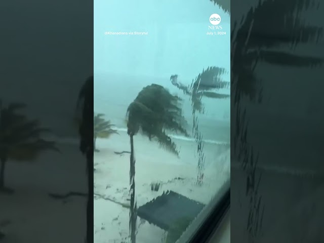 ⁣Hurricane Beryl brings rain, strong winds to Atlantic basin