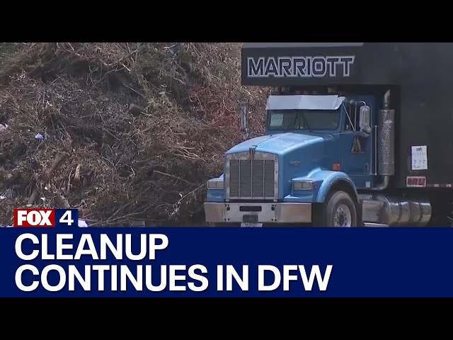 ⁣Cities across Dallas County continues cleaning up debris 1 month after windstorm