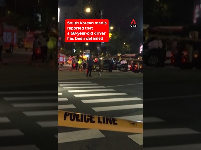 ⁣9 killed after car crashes into crowd outside Seoul city hall