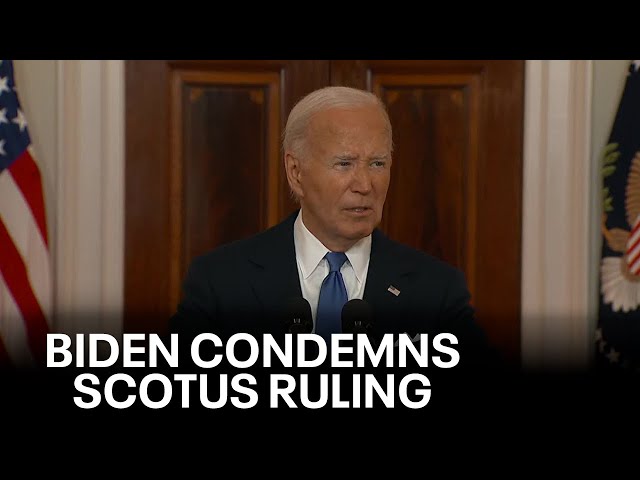 ⁣Biden says Supreme Court ruling on immunity means 'no limits' on presidential actions