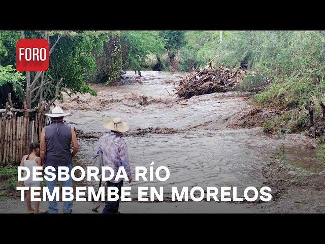 ⁣Emiten alerta por desbordamiento del río Tembembe en Mazatepec, Morelos - Las Noticias