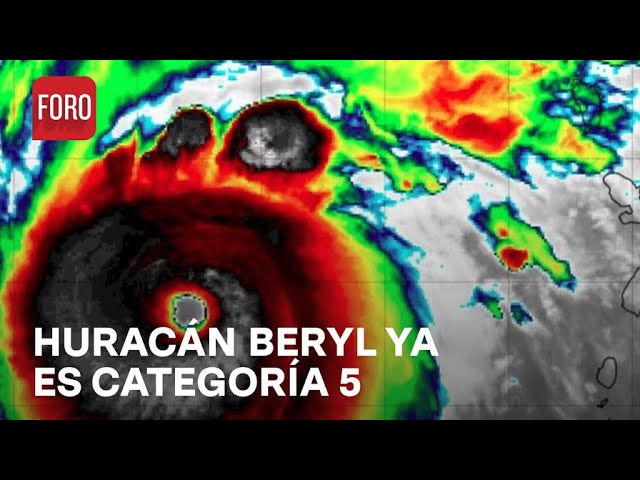 ⁣Huracán Beryl ya es categoría 5, potencialmente catastrófico - En Una Hora