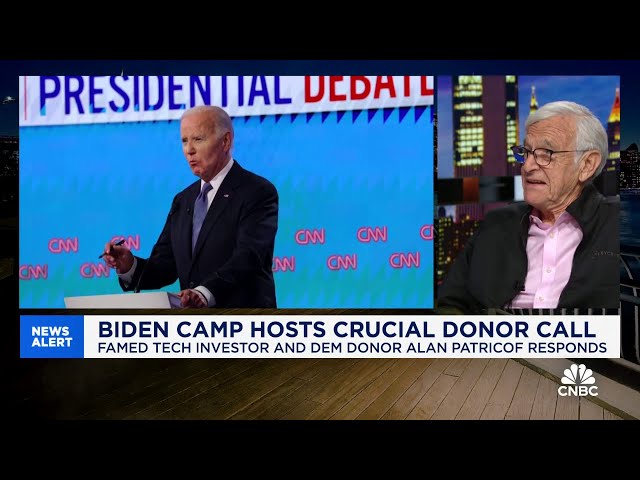 ⁣'I need to hear Joe Biden be Joe Biden', says tech investor and Democrat donor Alan Patric