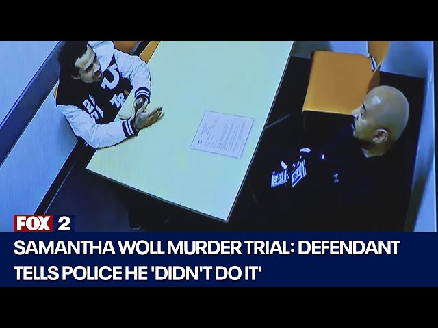 ⁣Samantha Woll murder trial: Defendant tells police he 'didn't do it'
