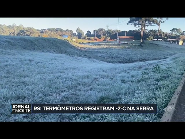 ⁣Temperaturas negativas atingem o Rio Grande do Sul