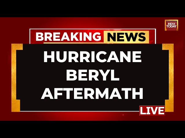 ⁣Hurricane Beryl LIVE Visuals: Hurricane Beryl Intensifies, Team India Stuck In Barbados| India Today