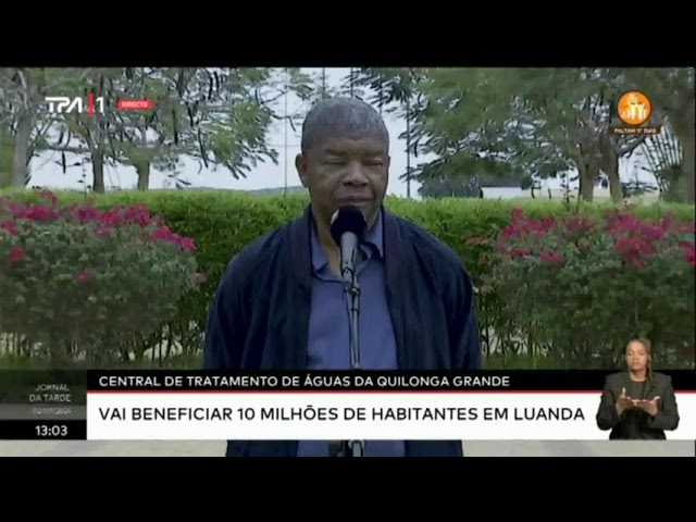 ⁣Presidente da República - Visita obras da central de tratamento de águas da Quilonga grande