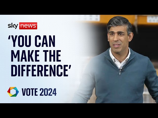 ⁣Sunak tells voters 'you can make the difference' in the general election