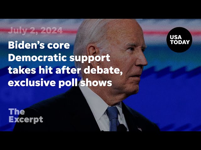 ⁣Biden's core Democratic support takes big hit after debate, exclusive poll shows | The Excerpt
