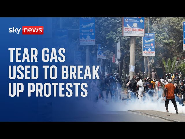 ⁣Kenya: Tear gas used to break up anti-government protests in Nairobi