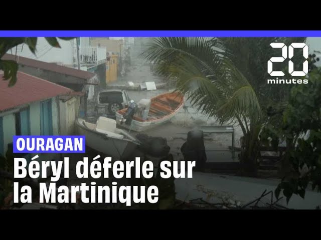 L'ouragan Béryl, relevé en catégorie 5, déferle sur le sud de la Martinique #Shorts