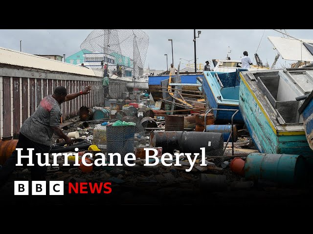 ⁣At least one dead as Hurricane Beryl batters Caribbean | BBC News