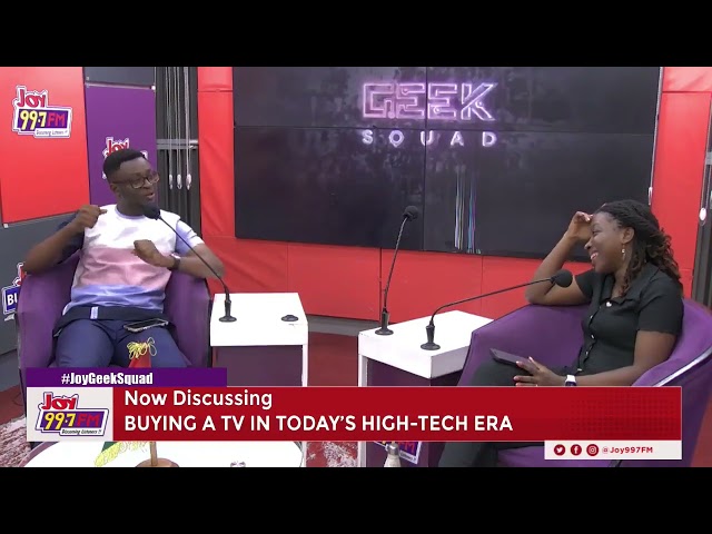 ⁣Get a sound system to pair with your TV for a better experience - Samuel Boateng  #JoyGeekSquad