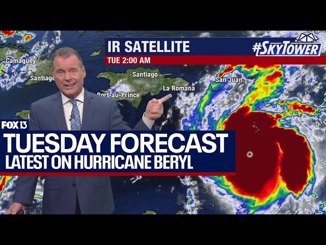 ⁣Tampa weather July 2, 2024 | rain more likely, Beryl intensifies in Caribbean