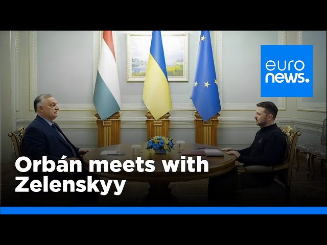 ⁣Hungary's Orbán makes first trip to Kyiv since Russia's full-scale invasion | euronews 