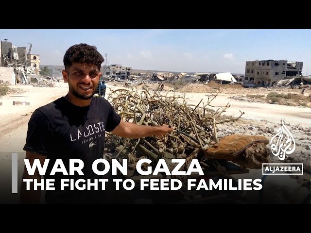 ⁣War on Gaza: Palestinians scour rubble for sources of fuel