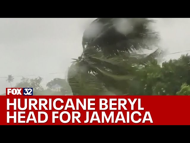 ⁣Hurricane Beryl heads for Jamaica