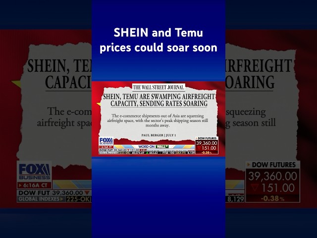 ⁣China’s Shein, Temu are allegedly swamping airfreight space, sending shipping rates up #shorts
