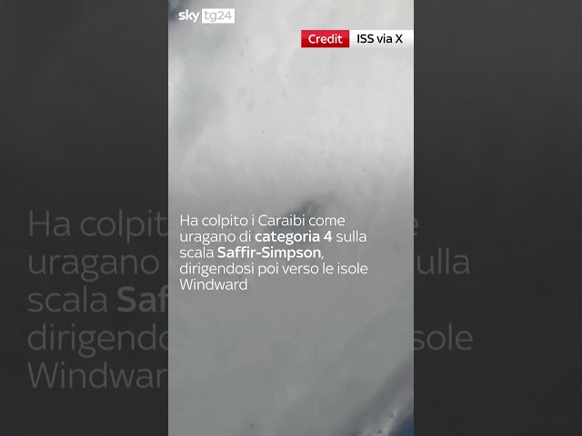 ⁣L’uragano Beryl ripreso dallo spazio