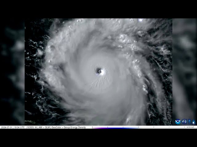 ⁣Hurricane Beryl grows to Category 5 storm