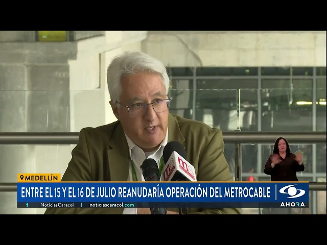 ⁣¿Cuándo se reanudará la operación del Metrocable de Medellín, luego del accidente en la Línea K?