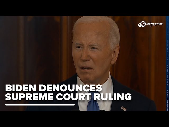 ⁣Biden reacts to the Supreme Court ruling on Trump's immunity