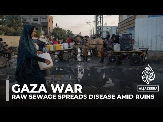 ⁣Diseases spread in Gaza amid water and sewage crisis