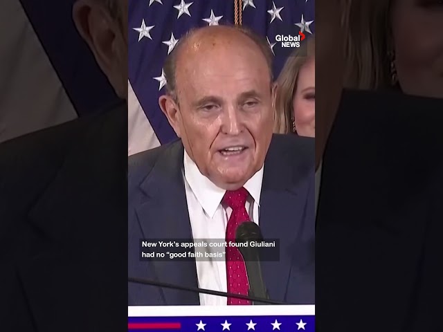 ⁣Rudy Giuliani disbarred in NY for false 2020 election fraud claims