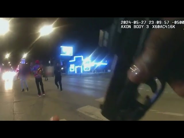 ⁣Video shows fatal Chicago police shooting during knife attack