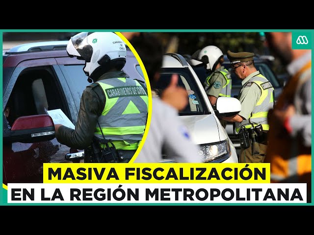 ⁣Conductores sin licencia y permiso: Masiva fiscalización vehicular en la Región Metropolitana
