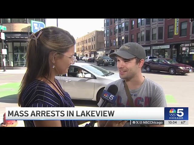⁣53 people ARRESTED during overnight chaos in Chicago’s Lakeview neighborhood