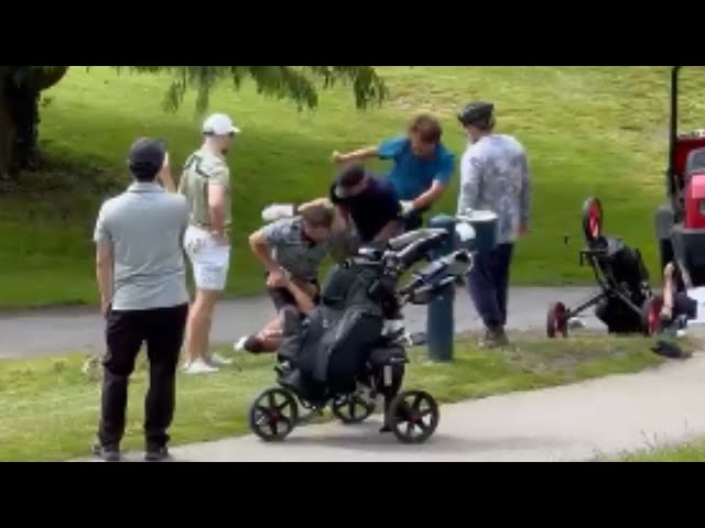 ⁣Video shows fight between golfers on B.C. course