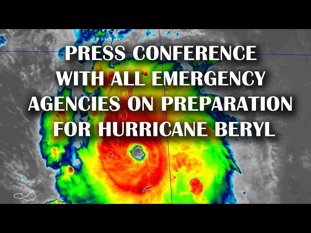 ⁣Press Conference with All Emergency Agencies on Preparation for Hurricane Beryl