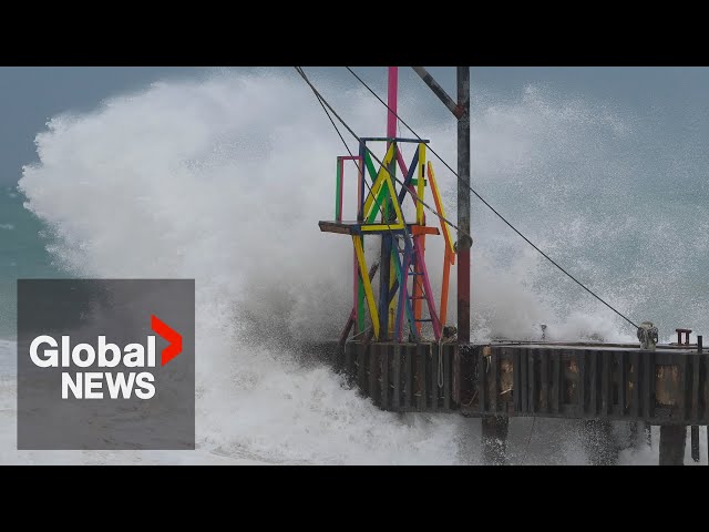 ⁣Hurricane Beryl sets records as it intensifies into Category 5 storm