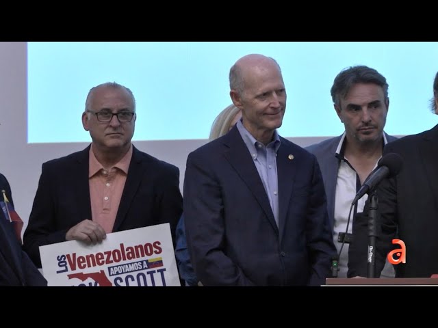 ⁣Rick Scott recibe el apoyo de la comunidad venezolana de Miami para reelección