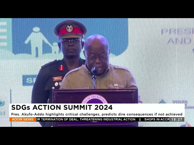 ⁣SDGs Action Summit: Pres. Akufo-Addo highlights critical challenges and predicts dire consequences.
