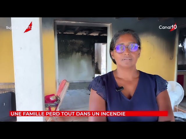 ⁣Agnès Ponama et ses fils ont tout perdu, leur maison a été ravagée par les flammes