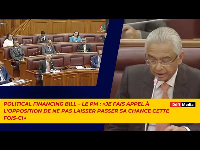 ⁣Political Financing Bill  :  l'appel de Pravind Jugnauth à l’opposition