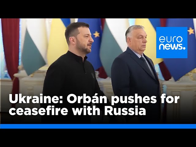 ⁣Orbán pushes for ceasefire with Russia in milestone Kyiv visit | euronews 