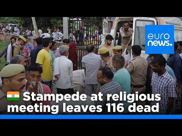 ⁣Stampede at religious gathering in northern India kills at least 116 | euronews 