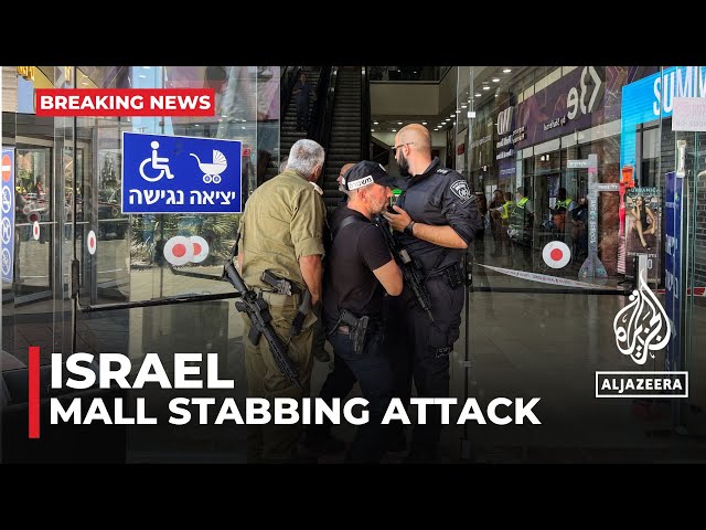 ⁣At least three people injured in a stabbing attack in Israeli mall