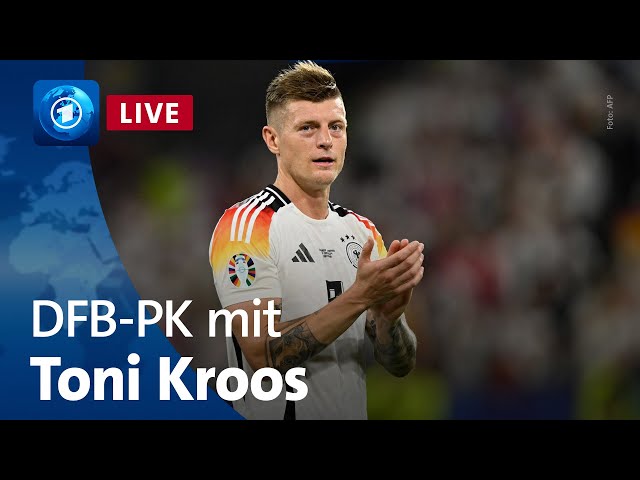 ⁣DFB-Pressekonferenz mit Toni Kroos vor dem EM-Viertelfinale gegen Spanien