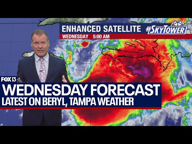 ⁣Tampa weather | Bay Area rain chances, Beryl latest