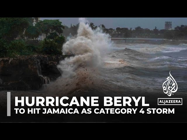⁣Hurricane Beryl expected to hit Jamaica as 'dangerous' category 4 storm