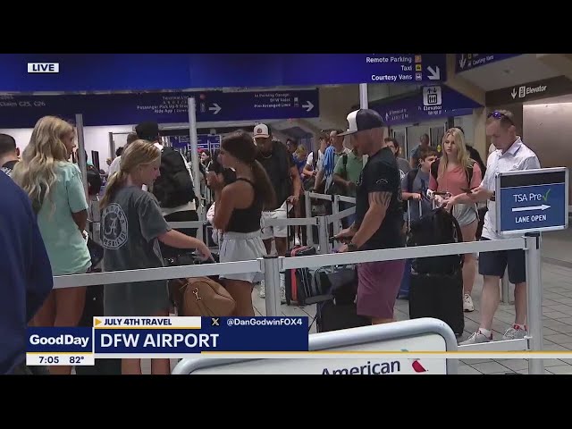 ⁣DFW Airport expecting record crowd for July 4 holiday