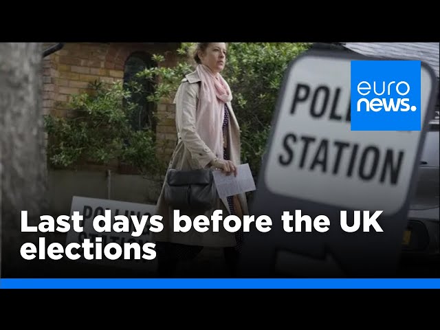 ⁣UK political parties kick campaign into high gear amid final days | euronews 