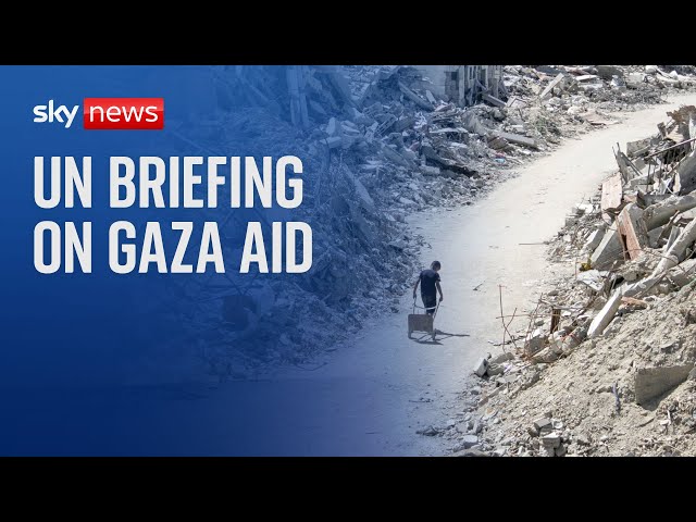 ⁣Watch live: UN briefing on Gaza Aid