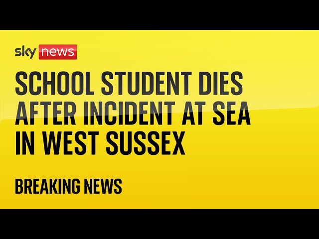 ⁣Teenage student dies in 'tragic accident' after incident at sea in West Sussex